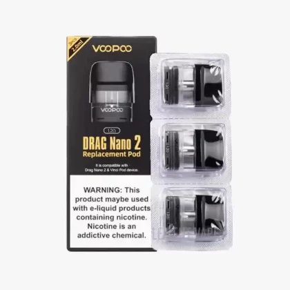 Voopoo Drag Nano 2 Replacement Pods - Pack Of 3 - 1.2 Ohm