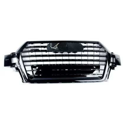 Black Optic S-Line Grille for 4M Audi Q7 – Black w/ Black Surround