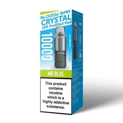Bloody Bar Crystal 10K Prefilled Pod Mr Blue - Nicotine Strength#20mg (94E8AC)