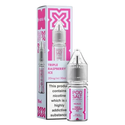 Triple Raspberry Ice – Pod Salt Nicotine Salt E Liquid – 10ml – TPD - Vapestorm Co