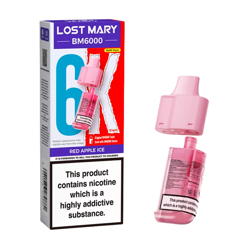Red Apple Ice Lost Mary BM6000 Refill Pack - Ecigwizard
