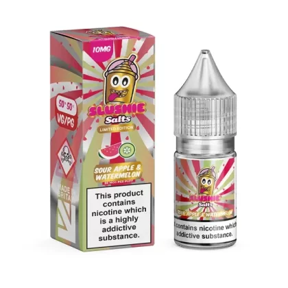 Sour Apple & Watermelon Nic Salt E-Liquid by Slushie Salts