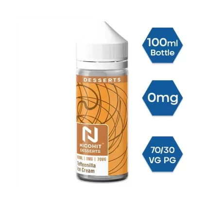 TOFFEENILLA ICE CREAM E LIQUID BY NICOHIT – DESSERTS 100ML 70VG