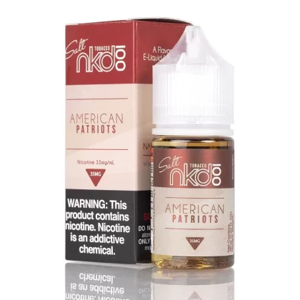 AMERICAN PATRIOTS – NKD 100 SALT E-LIQUID – 30ML ( 35MG ) - Vapebar Pk