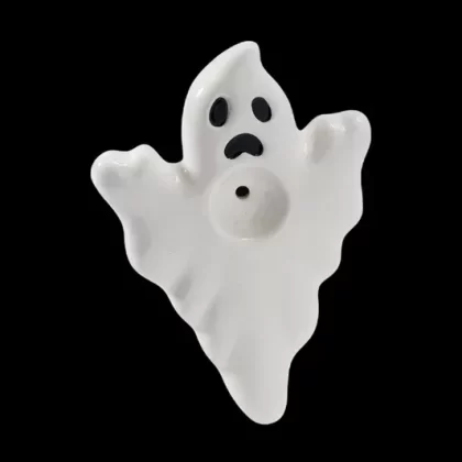 Wacky Bowlz Ghost Ceramic Hand Pipe