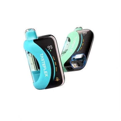 TasteFlex Cresmo 80K Disposable Vape E-Valve Tech - Blue Razz Ice, Clear