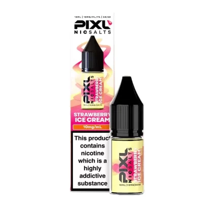 Pixl Strawberry Ice Cream Nic Salt E-Liquid - 10 Pack - 20mg