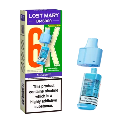 Blueberry Lost Mary BM6000 Refill Pack - 0mg - Vape Product (C10273)