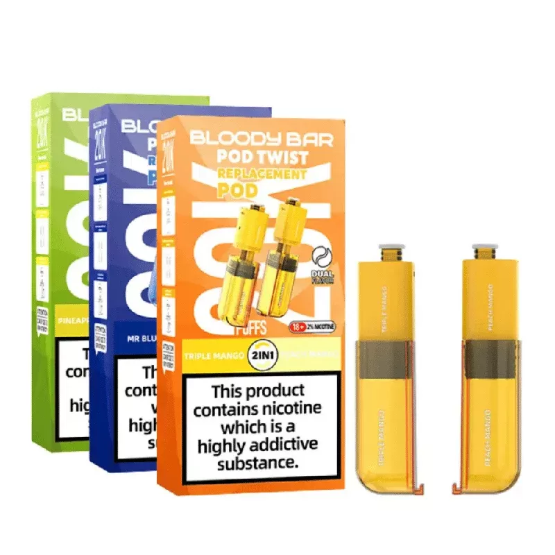 Bloody Bar Pod Twist 20K Prefilled Pod - Nicotine Strength#20mg~Flavour#Blue Razz Bear / Bear Mix>Blue Razz Ice / Blueberry Raspberry>Blueberry Raspberry / Cherry Ice>Blueberry Sour Raspberr (4ED2C9)