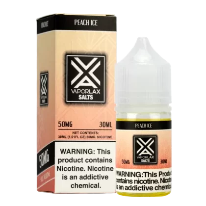 VAPORLAX Salt Peach Ice - Nicotine Level#50MG>25MG (D4346F)