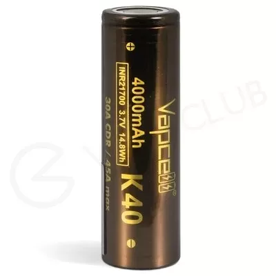 Vapcell K40 21700 Rechargeable Vape Battery (4000mAh 30A)
