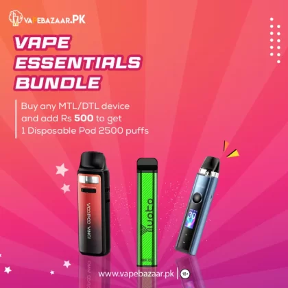 Bundle # 5 Buy Any MTL/DTL Kit and Add Rs 500 To Get A Disposable Vape 2500 Puffs