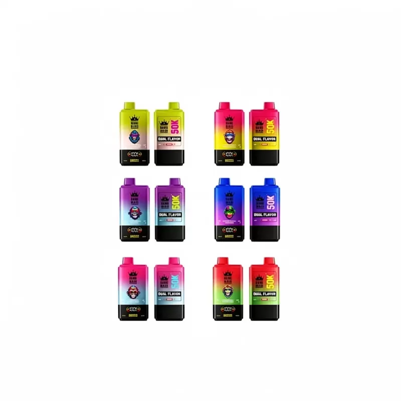 Bang Blaze 50000 Puffs 2 in 1 Flavors 50K Disposable Vape - Random Flavors(Minimum 2 Pieces), Watermelon Ice & Blueberry Mint; 5-nicotine, 2-nicotine (2226BE) - Image 2