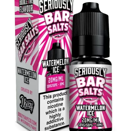 DOOZY SERIOUSLY BAR SALTS WATERMELON ICE 10ML NIC SALT E-LIQUID