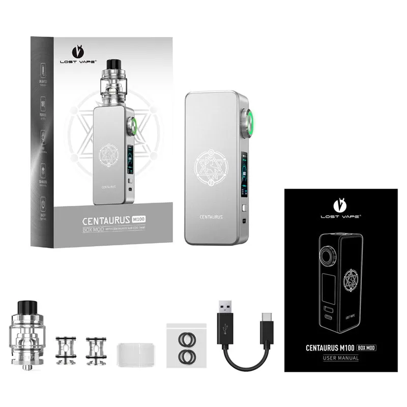 Lost Vape Centaurus M100 Box Mod Kit - Gunmetal Gray - Image 3