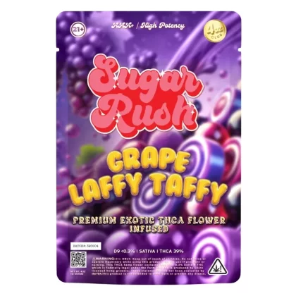Sugar Rush Premium Exotic Grape Laffy Taffy THC-A Flower – 3.5g