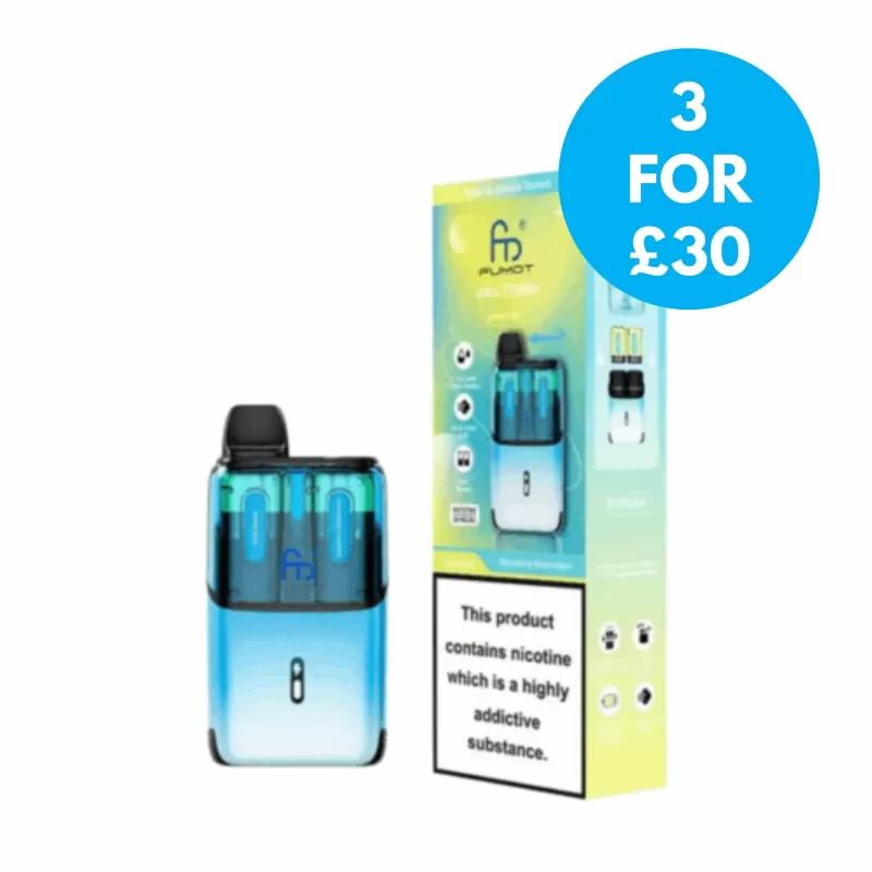 Fumot T32000 Prefilled Pod Kit - Blackcurrant Lemonade / Cherry Cola, Blue Razz Ice / Blueberry Raspberry; Vape Product
