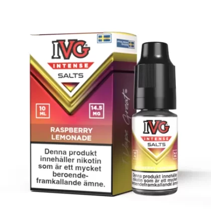 IVG Intense Salts – Raspberry Lemonade 14,5mg 10ml - E Ciggbolaget Se