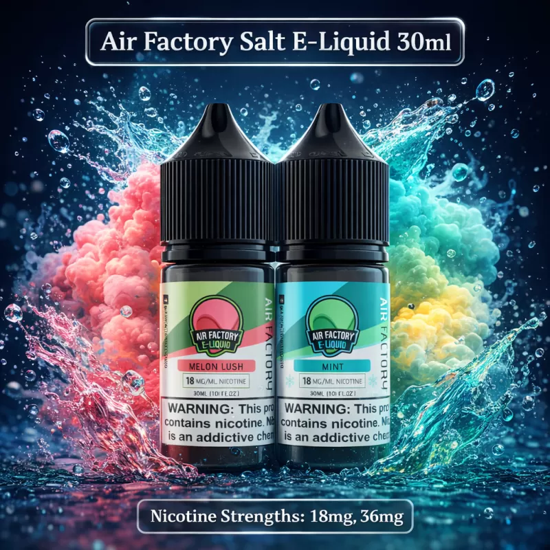 Air Factory Salt E-Liquid 30ml - Strawberry Kiwi / 18mg - Vapeciga