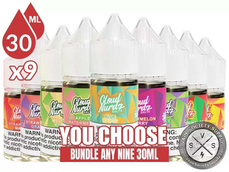 Cloud Nurdz Salts Bundle 9x30ml (270ml)