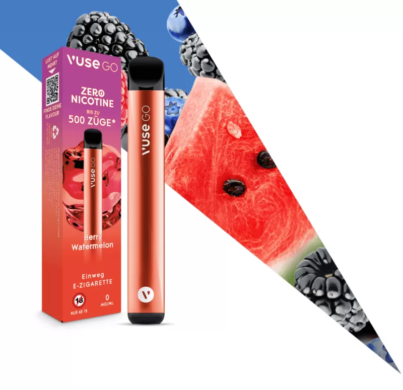 Vuse GO – Berry Watermelon | Zero Nicotine - Benzoesäure, Propylenglykol; Nikotinfrei