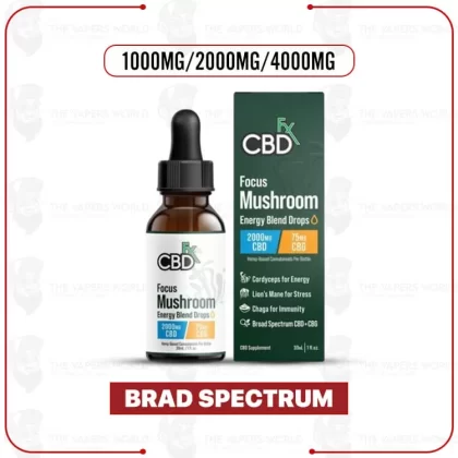 CBDFx Focus Blend Mushroom Tincture – CBG + CBD – 1000MG - Thevapersworld