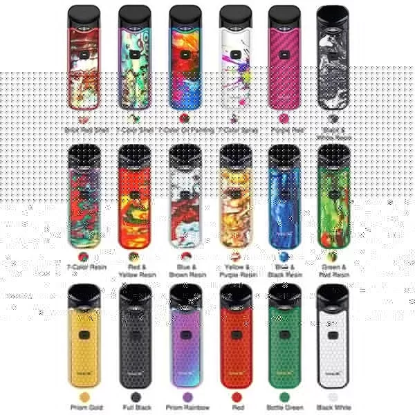 SMOK NORD POD KIT - Colour#Black>Prism Gold>Bottle Green>Red>Green Carbon Fibre>Red Camoflauge>Black Camoflauge>Black White Resin>Prism Rainbow>7 Colour Resin Streak>7 Colour Shell>Red Carbo