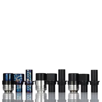 Hirano Designs Tanjun Modular Integrated Tip for Boro Boxes - Black Base - Black Delrin Tips, SS Base - Black Delrin Tips
