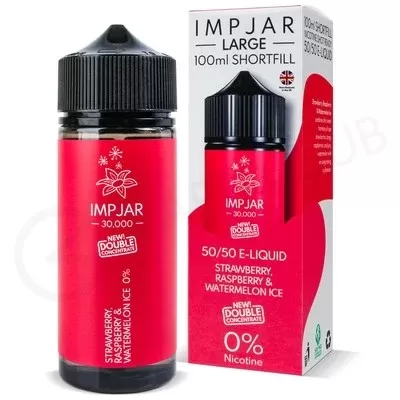 Strawberry Raspberry & Watermelon Ice Shortfill E-Liquid by Imp Jar Large 100ml