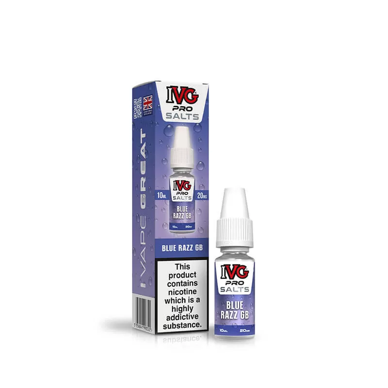 IVG Pro Salts Blue Razz GB 10ml E-Liquid - Image 2