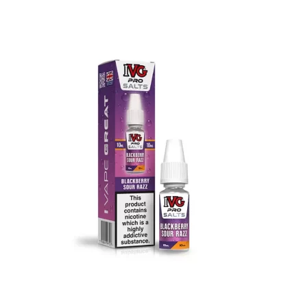 IVG Pro Salts Blackberry Sour Razz 10ml E-Liquid - 10mg