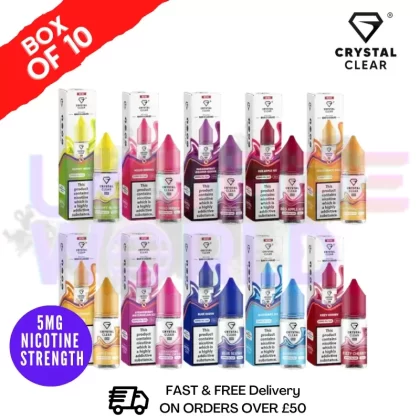 5MG | Crystal Clear Nic Salt Box Of 10 (NEW)