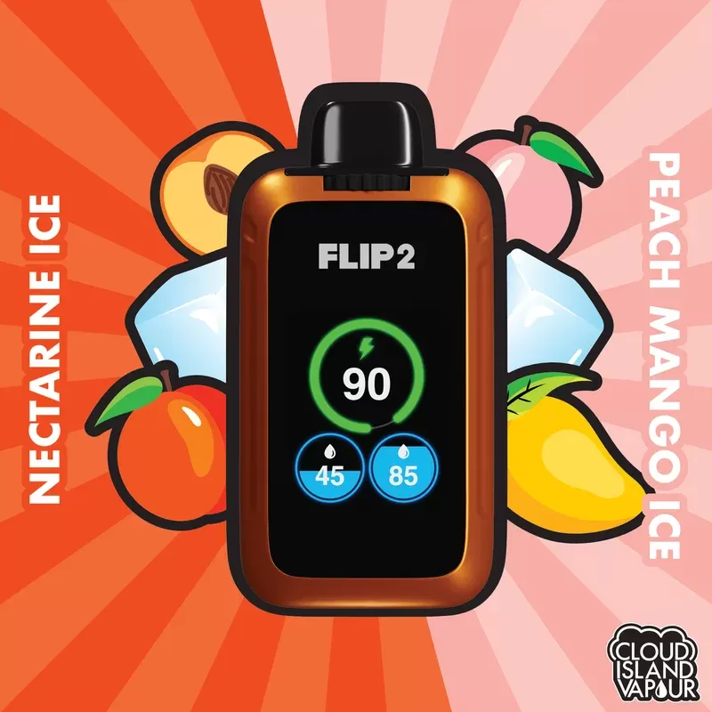 Flip 2 Disposable Vape – Nectarine Ice And Peach Mango Ice