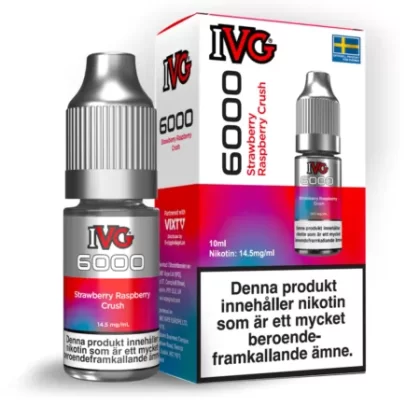 IVG Salt 6000 – Strawberry Raspberry Crush 14,5mg 10ml - E Ciggbutiken Se