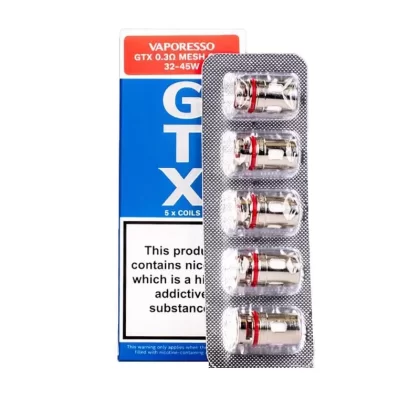 Vaporesso GTX Coils (Pack of 5) - Resistance#0.3 Ohm>0.6 Ohm