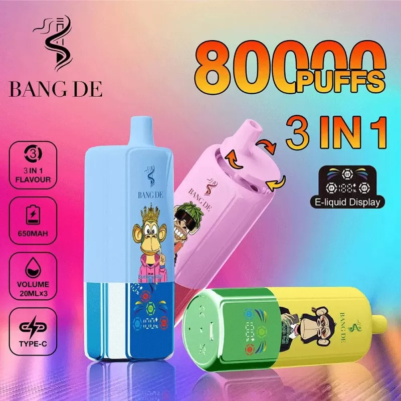 Bang DE 80000 | 3-in-1 80K puffs triple option bulk disposable vape wholesale - Aiviouvapes