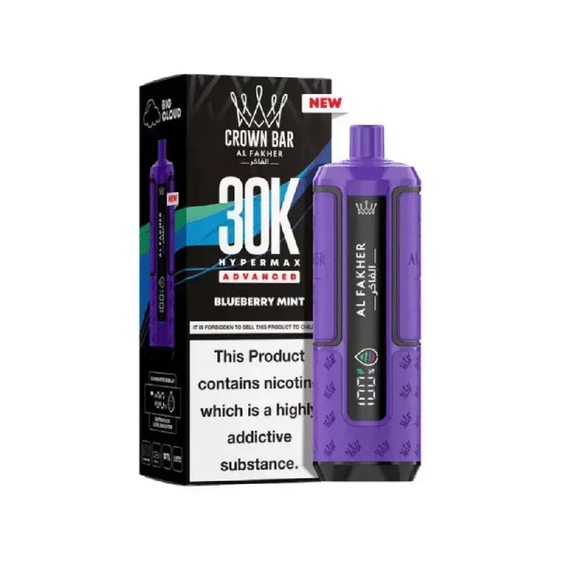 Al Fakher 30K Hypermax Prefilled Pod Kit Blueberry Mint - Strength#20mg (AC8860)
