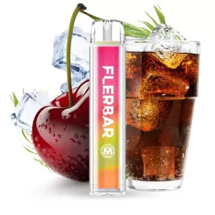 Flerbar – Cherry Cola - Flerbar / Cola / Kirsche / 550 mAh / Nikotin / 1-Ethylpiperidin-3-ol / Propylenglykol / Nikotin-Benzoat / pflanzliches Glycerin / Aromastoffe / 20mg/ml / ca. 600