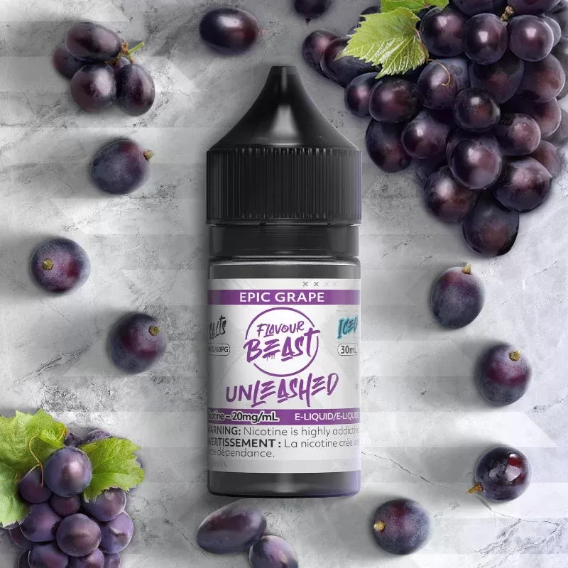 Flavour Beast Unleashed Salt 30mL – Epic Grape Ice
