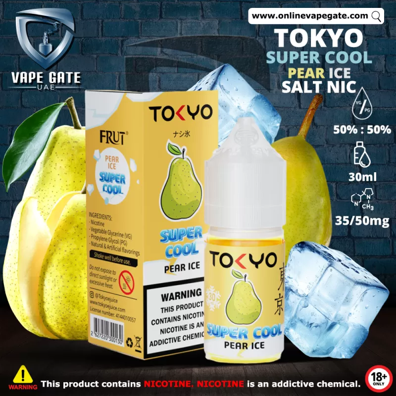Tokyo Super Cool Pear Ice Saltnic 30ml - 20 mg - 30 ml