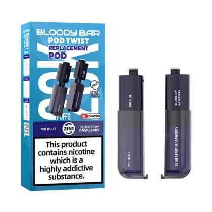 Bloody Bar Pod Twist 20K Mr Blue/ Blueberry Raspberry Prefilled Pod - Vapestreams Co