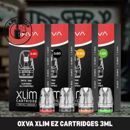 Oxva Xlim EZ Cartridges 3ml For Oxva Xlim Series Kit in Dubai UAE - 0.4Ω (Best for 26–30W), 0.6Ω (Ideal for 20–25W)