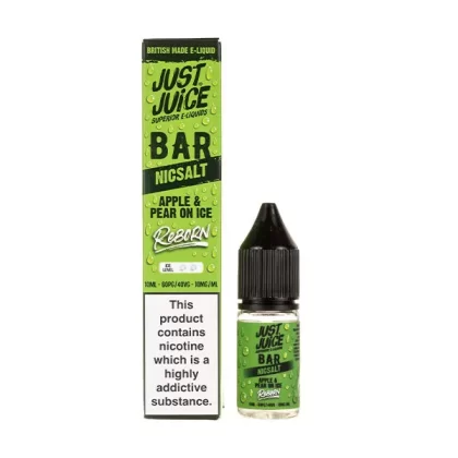 Apple & Pear on Ice Bar Reborn Nic Salt E-Liquid by Just Juice - 20mg