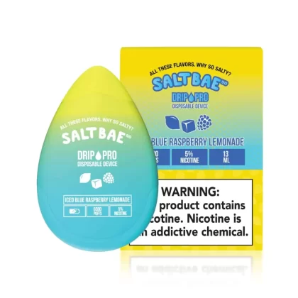 Salt Bae Drip Pro 6500 Puffs Disposable Vape - Blue Raspberry Lemonade, Iced Blueberry