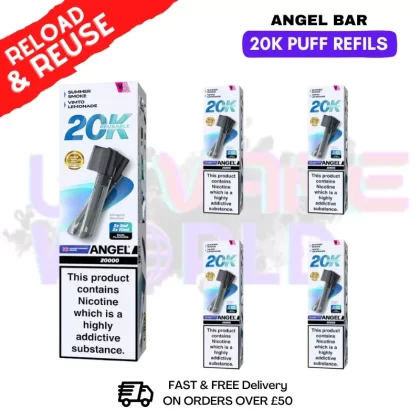 Coastal Fizz Angel Bar 20K REPLACEMENT PODS Box Of 5