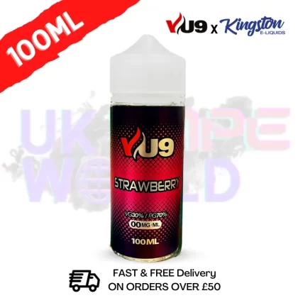 Strawberry Shortfill eJuice 100ML Eliquid – VU9 x Kingston