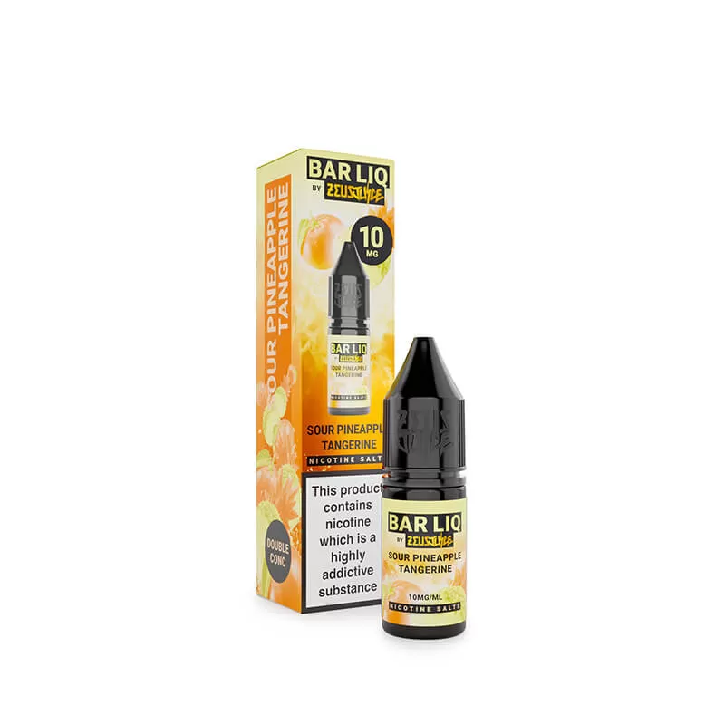 Zeus Juice Bar Liq Sour Pineapple Tangerine Nic Salt E-Liquid 10ml - Image 2