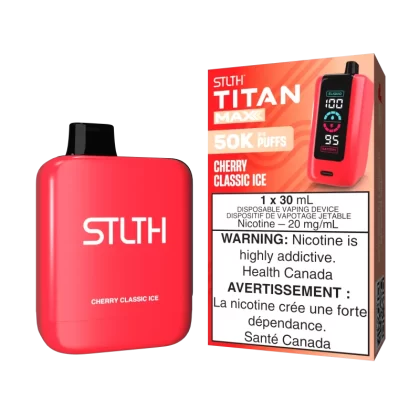 STLTH TITAN MAX - Cherry Classic Ice - 20 mg/mL (wholeseller) - Excise ON, 20 mg/mL (wholeseller) - Excise AB