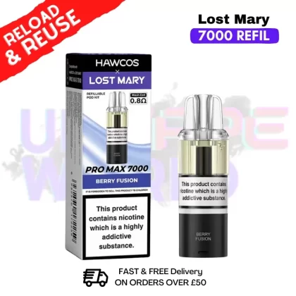 Berry Fusion Lost Mary 7K 7000 Puff Replacement Pods
