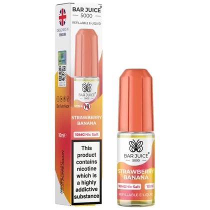 Strawberry Banana Nic Salt E-Liquid by Bar Juice 5000 (10ml) - 10mg